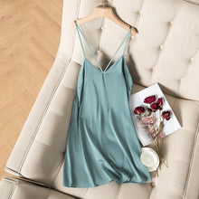 Load image into Gallery viewer, Satin Robe Female Intimate Lingerie Sleepwear Silky Bridal Wedding Gift Casual Kimono Bathrobe Gown Nightgown Sexy Nightwear