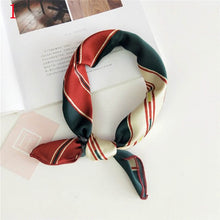 Load image into Gallery viewer, 50*50cm Fashion Polka Dot Leopard Silk Scarf DIY New Styles Women Head Neck Small Square Scarf Satin Hair Ties Bands Neckerchief