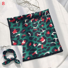 Load image into Gallery viewer, 50*50cm Fashion Polka Dot Leopard Silk Scarf DIY New Styles Women Head Neck Small Square Scarf Satin Hair Ties Bands Neckerchief