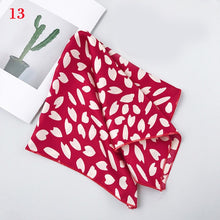 Load image into Gallery viewer, 50*50cm Fashion Polka Dot Leopard Silk Scarf DIY New Styles Women Head Neck Small Square Scarf Satin Hair Ties Bands Neckerchief