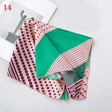 Load image into Gallery viewer, 50*50cm Fashion Polka Dot Leopard Silk Scarf DIY New Styles Women Head Neck Small Square Scarf Satin Hair Ties Bands Neckerchief