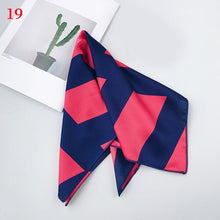 Load image into Gallery viewer, 50*50cm Fashion Polka Dot Leopard Silk Scarf DIY New Styles Women Head Neck Small Square Scarf Satin Hair Ties Bands Neckerchief