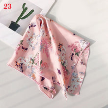 Load image into Gallery viewer, 50*50cm Fashion Polka Dot Leopard Silk Scarf DIY New Styles Women Head Neck Small Square Scarf Satin Hair Ties Bands Neckerchief