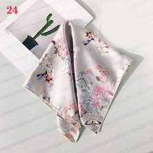 Load image into Gallery viewer, 50*50cm Fashion Polka Dot Leopard Silk Scarf DIY New Styles Women Head Neck Small Square Scarf Satin Hair Ties Bands Neckerchief