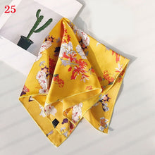Load image into Gallery viewer, 50*50cm Fashion Polka Dot Leopard Silk Scarf DIY New Styles Women Head Neck Small Square Scarf Satin Hair Ties Bands Neckerchief