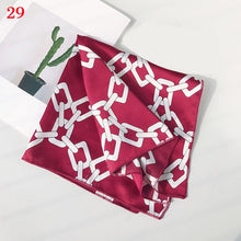 Load image into Gallery viewer, 50*50cm Fashion Polka Dot Leopard Silk Scarf DIY New Styles Women Head Neck Small Square Scarf Satin Hair Ties Bands Neckerchief