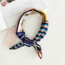 Load image into Gallery viewer, 50*50cm Fashion Polka Dot Leopard Silk Scarf DIY New Styles Women Head Neck Small Square Scarf Satin Hair Ties Bands Neckerchief