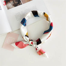 Load image into Gallery viewer, 50*50cm Fashion Polka Dot Leopard Silk Scarf DIY New Styles Women Head Neck Small Square Scarf Satin Hair Ties Bands Neckerchief