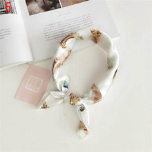 Load image into Gallery viewer, 50*50cm Fashion Polka Dot Leopard Silk Scarf DIY New Styles Women Head Neck Small Square Scarf Satin Hair Ties Bands Neckerchief