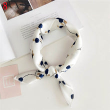 Load image into Gallery viewer, 50*50cm Fashion Polka Dot Leopard Silk Scarf DIY New Styles Women Head Neck Small Square Scarf Satin Hair Ties Bands Neckerchief
