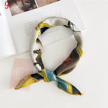Load image into Gallery viewer, 50*50cm Fashion Polka Dot Leopard Silk Scarf DIY New Styles Women Head Neck Small Square Scarf Satin Hair Ties Bands Neckerchief