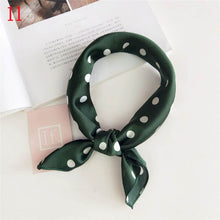 Load image into Gallery viewer, 50*50cm Fashion Polka Dot Leopard Silk Scarf DIY New Styles Women Head Neck Small Square Scarf Satin Hair Ties Bands Neckerchief