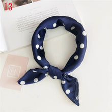 Load image into Gallery viewer, 50*50cm Fashion Polka Dot Leopard Silk Scarf DIY New Styles Women Head Neck Small Square Scarf Satin Hair Ties Bands Neckerchief