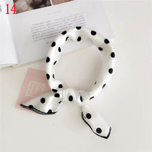 Load image into Gallery viewer, 50*50cm Fashion Polka Dot Leopard Silk Scarf DIY New Styles Women Head Neck Small Square Scarf Satin Hair Ties Bands Neckerchief