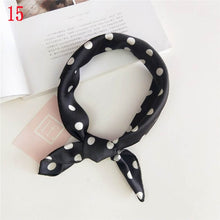 Load image into Gallery viewer, 50*50cm Fashion Polka Dot Leopard Silk Scarf DIY New Styles Women Head Neck Small Square Scarf Satin Hair Ties Bands Neckerchief
