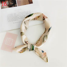 Load image into Gallery viewer, 50*50cm Fashion Polka Dot Leopard Silk Scarf DIY New Styles Women Head Neck Small Square Scarf Satin Hair Ties Bands Neckerchief