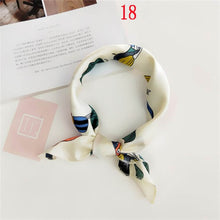 Load image into Gallery viewer, 50*50cm Fashion Polka Dot Leopard Silk Scarf DIY New Styles Women Head Neck Small Square Scarf Satin Hair Ties Bands Neckerchief