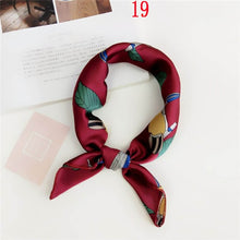 Load image into Gallery viewer, 50*50cm Fashion Polka Dot Leopard Silk Scarf DIY New Styles Women Head Neck Small Square Scarf Satin Hair Ties Bands Neckerchief