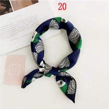 Load image into Gallery viewer, 50*50cm Fashion Polka Dot Leopard Silk Scarf DIY New Styles Women Head Neck Small Square Scarf Satin Hair Ties Bands Neckerchief