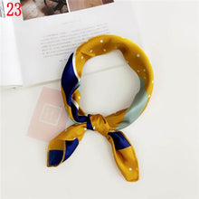 Load image into Gallery viewer, 50*50cm Fashion Polka Dot Leopard Silk Scarf DIY New Styles Women Head Neck Small Square Scarf Satin Hair Ties Bands Neckerchief