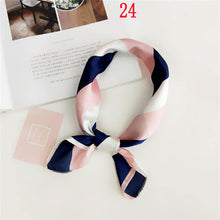 Load image into Gallery viewer, 50*50cm Fashion Polka Dot Leopard Silk Scarf DIY New Styles Women Head Neck Small Square Scarf Satin Hair Ties Bands Neckerchief