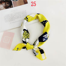 Load image into Gallery viewer, 50*50cm Fashion Polka Dot Leopard Silk Scarf DIY New Styles Women Head Neck Small Square Scarf Satin Hair Ties Bands Neckerchief