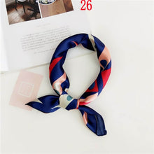 Load image into Gallery viewer, 50*50cm Fashion Polka Dot Leopard Silk Scarf DIY New Styles Women Head Neck Small Square Scarf Satin Hair Ties Bands Neckerchief
