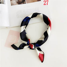 Load image into Gallery viewer, 50*50cm Fashion Polka Dot Leopard Silk Scarf DIY New Styles Women Head Neck Small Square Scarf Satin Hair Ties Bands Neckerchief