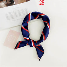 Load image into Gallery viewer, 50*50cm Fashion Polka Dot Leopard Silk Scarf DIY New Styles Women Head Neck Small Square Scarf Satin Hair Ties Bands Neckerchief