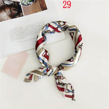 Load image into Gallery viewer, 50*50cm Fashion Polka Dot Leopard Silk Scarf DIY New Styles Women Head Neck Small Square Scarf Satin Hair Ties Bands Neckerchief