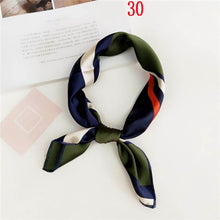 Load image into Gallery viewer, 50*50cm Fashion Polka Dot Leopard Silk Scarf DIY New Styles Women Head Neck Small Square Scarf Satin Hair Ties Bands Neckerchief