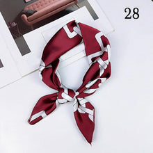 Load image into Gallery viewer, 50*50cm Fashion Polka Dot Leopard Silk Scarf DIY New Styles Women Head Neck Small Square Scarf Satin Hair Ties Bands Neckerchief