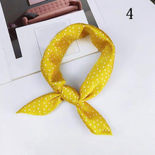 Load image into Gallery viewer, 50*50cm Fashion Polka Dot Leopard Silk Scarf DIY New Styles Women Head Neck Small Square Scarf Satin Hair Ties Bands Neckerchief