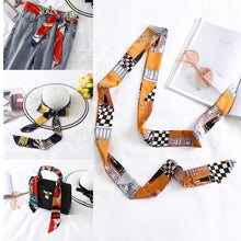 Load image into Gallery viewer, 2020 Long Silk Skinny Neck Scarf Print Foulard Hair Scarves Head Band 190*5cm Bag Handle Ribbon Cap Tie Lady Belt