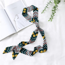 Load image into Gallery viewer, 2020 Long Silk Skinny Neck Scarf Print Foulard Hair Scarves Head Band 190*5cm Bag Handle Ribbon Cap Tie Lady Belt