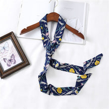 Load image into Gallery viewer, 2020 Long Silk Skinny Neck Scarf Print Foulard Hair Scarves Head Band 190*5cm Bag Handle Ribbon Cap Tie Lady Belt