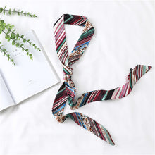 Load image into Gallery viewer, 2020 Long Silk Skinny Neck Scarf Print Foulard Hair Scarves Head Band 190*5cm Bag Handle Ribbon Cap Tie Lady Belt