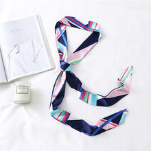 Load image into Gallery viewer, 2020 Long Silk Skinny Neck Scarf Print Foulard Hair Scarves Head Band 190*5cm Bag Handle Ribbon Cap Tie Lady Belt