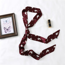 Load image into Gallery viewer, 2020 Long Silk Skinny Neck Scarf Print Foulard Hair Scarves Head Band 190*5cm Bag Handle Ribbon Cap Tie Lady Belt