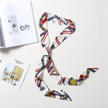 Load image into Gallery viewer, 2020 Long Silk Skinny Neck Scarf Print Foulard Hair Scarves Head Band 190*5cm Bag Handle Ribbon Cap Tie Lady Belt