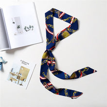 Load image into Gallery viewer, 2020 Long Silk Skinny Neck Scarf Print Foulard Hair Scarves Head Band 190*5cm Bag Handle Ribbon Cap Tie Lady Belt