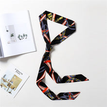 Load image into Gallery viewer, 2020 Long Silk Skinny Neck Scarf Print Foulard Hair Scarves Head Band 190*5cm Bag Handle Ribbon Cap Tie Lady Belt