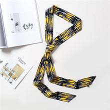 Load image into Gallery viewer, 2020 Long Silk Skinny Neck Scarf Print Foulard Hair Scarves Head Band 190*5cm Bag Handle Ribbon Cap Tie Lady Belt