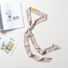 Load image into Gallery viewer, 2020 Long Silk Skinny Neck Scarf Print Foulard Hair Scarves Head Band 190*5cm Bag Handle Ribbon Cap Tie Lady Belt