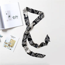Load image into Gallery viewer, 2020 Long Silk Skinny Neck Scarf Print Foulard Hair Scarves Head Band 190*5cm Bag Handle Ribbon Cap Tie Lady Belt