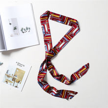 Load image into Gallery viewer, 2020 Long Silk Skinny Neck Scarf Print Foulard Hair Scarves Head Band 190*5cm Bag Handle Ribbon Cap Tie Lady Belt