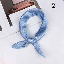 Load image into Gallery viewer, 50*50cm Fashion Polka Dot Leopard Silk Scarf DIY New Styles Women Head Neck Small Square Scarf Satin Hair Ties Bands Neckerchief