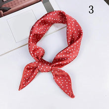Load image into Gallery viewer, 50*50cm Fashion Polka Dot Leopard Silk Scarf DIY New Styles Women Head Neck Small Square Scarf Satin Hair Ties Bands Neckerchief
