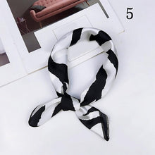 Load image into Gallery viewer, 50*50cm Fashion Polka Dot Leopard Silk Scarf DIY New Styles Women Head Neck Small Square Scarf Satin Hair Ties Bands Neckerchief