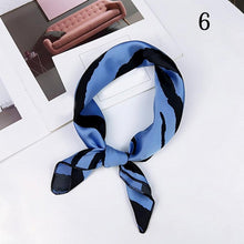Load image into Gallery viewer, 50*50cm Fashion Polka Dot Leopard Silk Scarf DIY New Styles Women Head Neck Small Square Scarf Satin Hair Ties Bands Neckerchief